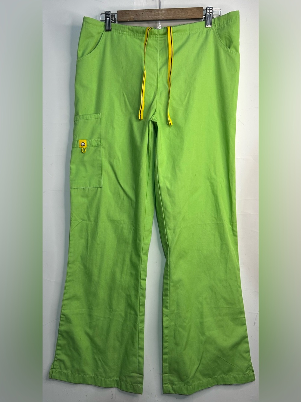 Spread Good Cheer Lime Green Scrub Pants Large